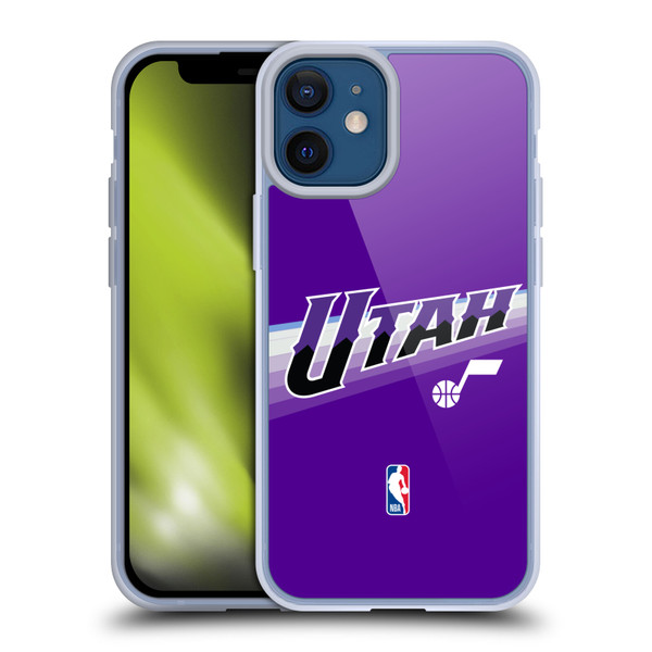 NBA Utah Jazz Logo Purple Design Soft Gel Case for Apple iPhone 12 Mini & MagSafe