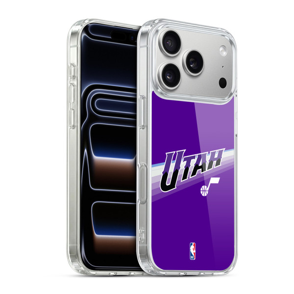 NBA Utah Jazz Logo Purple Design Soft Gel Case for Apple iPhone 17 Pro