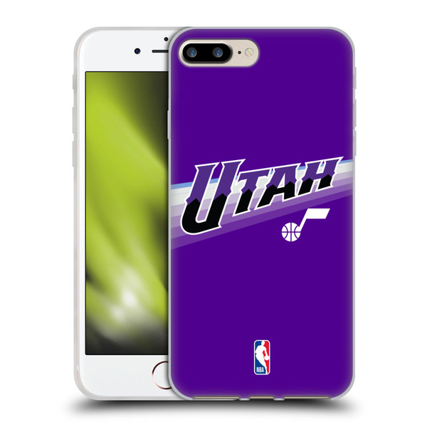 NBA Utah Jazz Logo Purple Design Soft Gel Case for Apple iPhone 7 Plus / iPhone 8 Plus & MagSafe