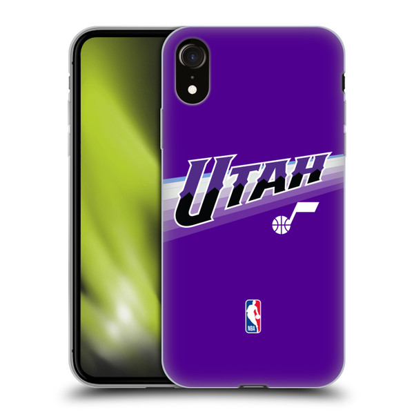 NBA Utah Jazz Logo Purple Design Soft Gel Case for Apple iPhone XR