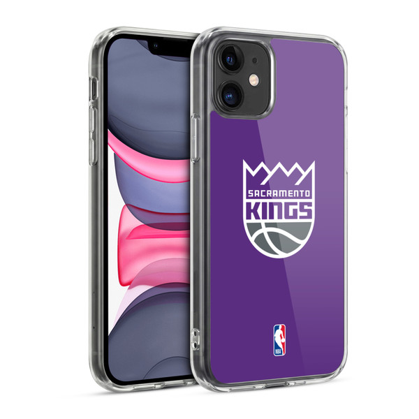 NBA Sacramento Kings Logo Purple Soft Gel Case for Apple iPhone 11