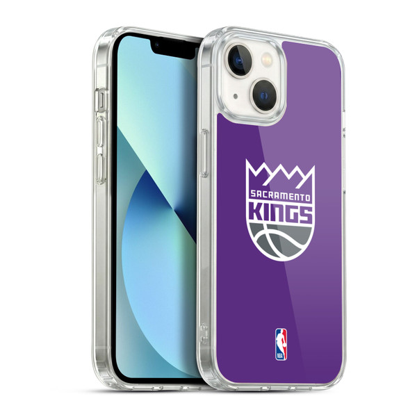 NBA Sacramento Kings Logo Purple Soft Gel Case for Apple iPhone 13