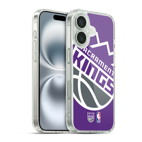 NBA Sacramento Kings Logo Oversized Soft Gel Case for Apple iPhone 16 & MagSafe