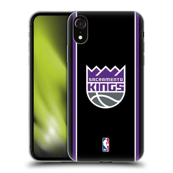 NBA Sacramento Kings Logo Black Design Soft Gel Case for Apple iPhone XR
