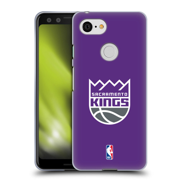 NBA Sacramento Kings Logo Purple Soft Gel Case for Google Pixel 3