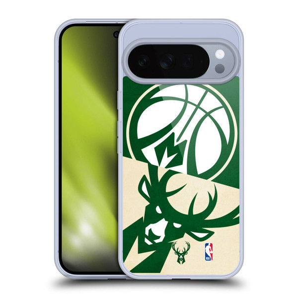 NBA Milwaukee Bucks Half Oversized Soft Gel Case for Google Pixel 10 Pro XL