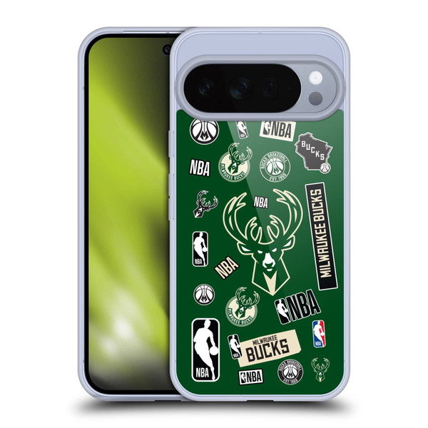 NBA Milwaukee Bucks Sticker Collage Soft Gel Case for Google Pixel 10 Pro XL