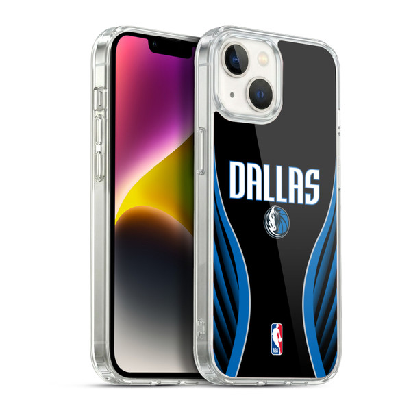 NBA Dallas Mavericks Logo Black Design Soft Gel Case for Apple iPhone 14