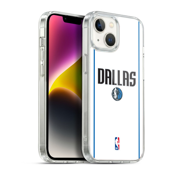 NBA Dallas Mavericks Logo White Design Soft Gel Case for Apple iPhone 14