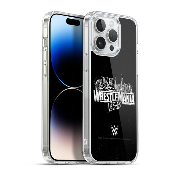 WWE Wrestlemania 42 Key Art Logo Soft Gel Case for Apple iPhone 13 Pro Max & MagSafe