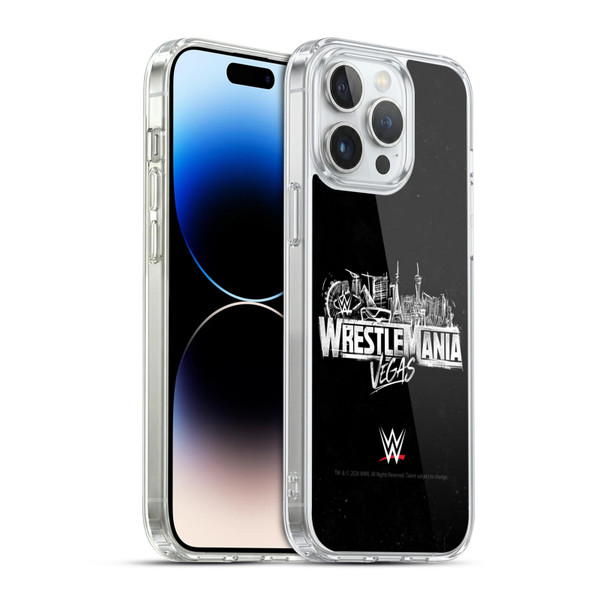 WWE Wrestlemania 42 Key Art Logo Soft Gel Case for Apple iPhone 14 Pro Max & MagSafe
