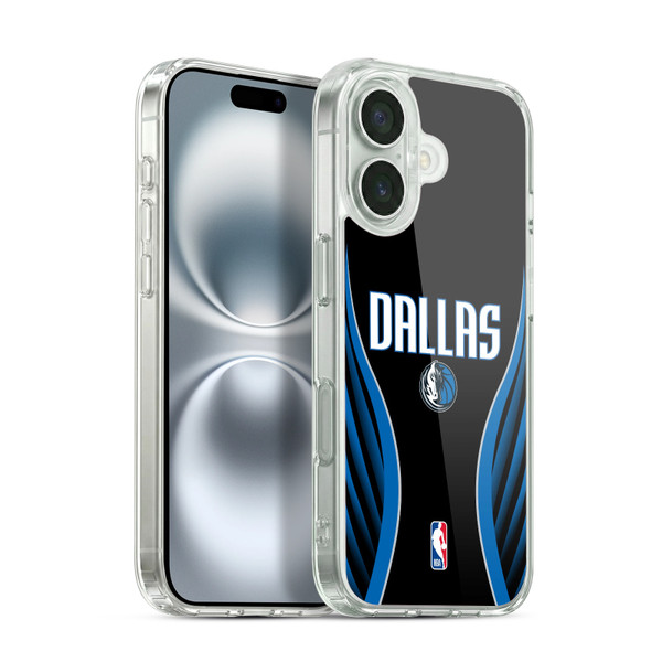 NBA Dallas Mavericks Logo Black Design Soft Gel Case for Apple iPhone 16 & MagSafe