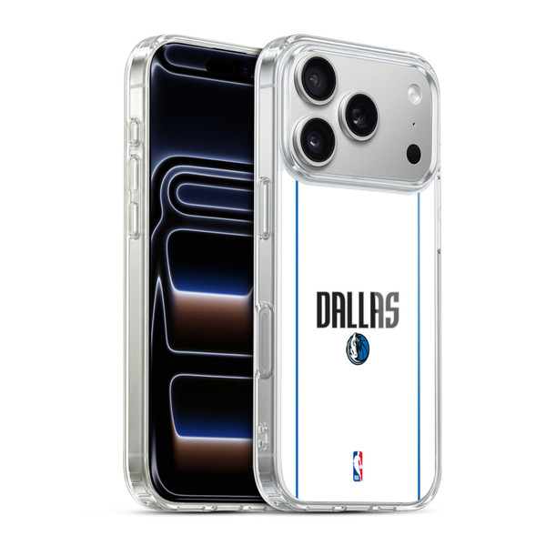NBA Dallas Mavericks Logo White Design Soft Gel Case for Apple iPhone 17 Pro