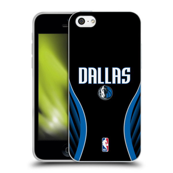 NBA Dallas Mavericks Logo Black Design Soft Gel Case for Apple iPhone 5c