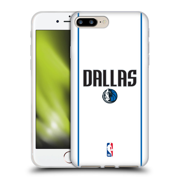 NBA Dallas Mavericks Logo White Design Soft Gel Case for Apple iPhone 7 Plus / 8 Plus & MagSafe