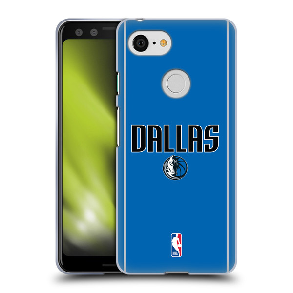 NBA Dallas Mavericks Logo Royal Blue Design Soft Gel Case for Google Pixel 3
