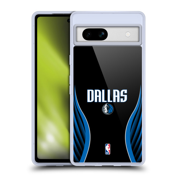 NBA Dallas Mavericks Logo Black Design Soft Gel Case for Google Pixel 7a