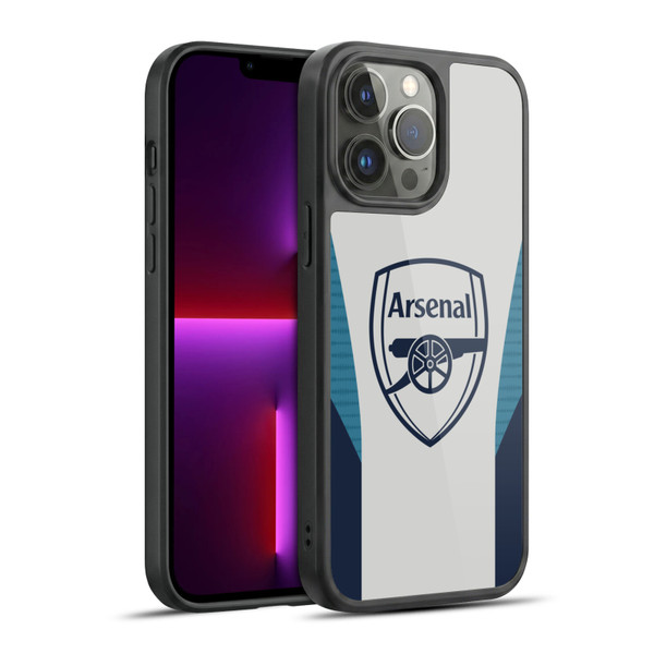 Arsenal FC Training Patterns Grey Gel Armour Case For Apple iPhone 13 Pro Max