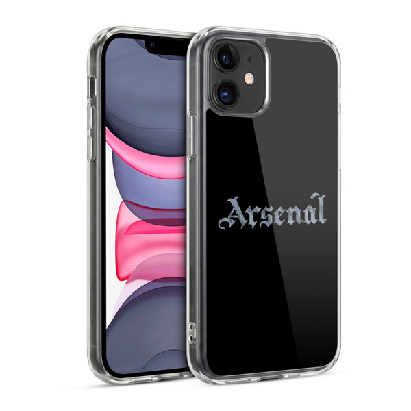 Arsenal FC Training Patterns Black Soft Gel Case for Apple iPhone 11