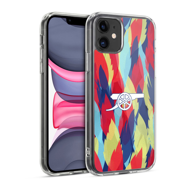 Arsenal FC Training Patterns Multicolour Soft Gel Case for Apple iPhone 11