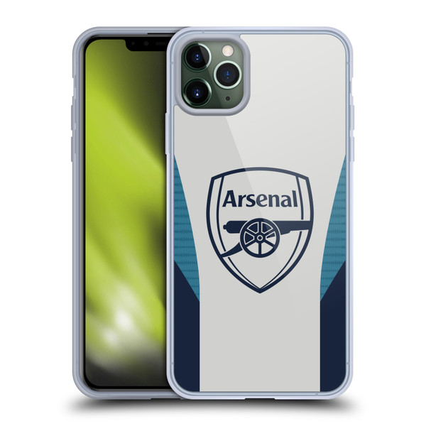 Arsenal FC Training Patterns Grey Soft Gel Case for Apple iPhone 11 Pro Max & MagSafe