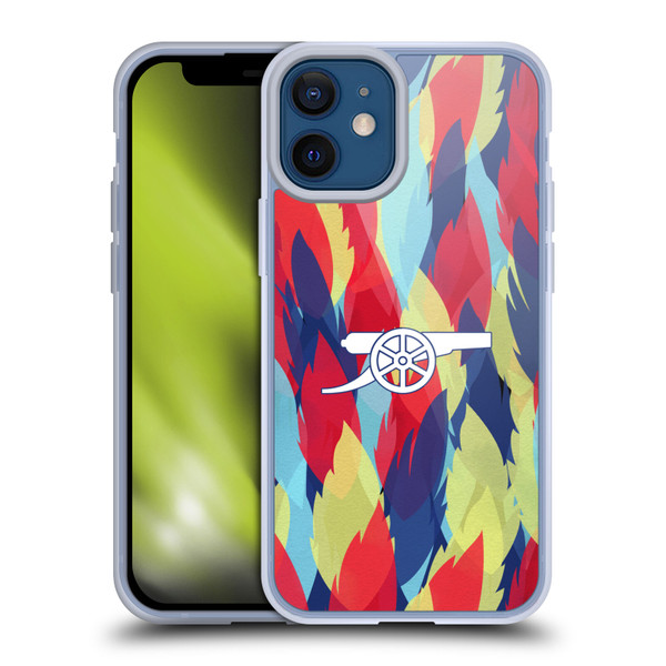 Arsenal FC Training Patterns Multicolour Soft Gel Case for Apple iPhone 12 Mini & MagSafe