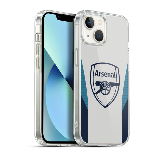 Arsenal FC Training Patterns Grey Soft Gel Case for Apple iPhone 13