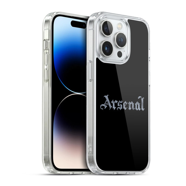 Arsenal FC Training Patterns Black Soft Gel Case for Apple iPhone 13 Pro & MagSafe