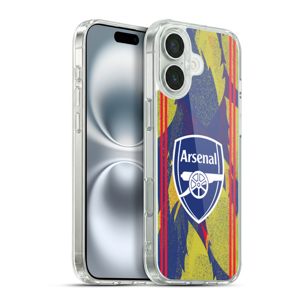 Arsenal FC Training Patterns Urban Soft Gel Case for Apple iPhone 16 Plus & MagSafe