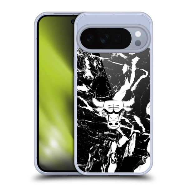 NBA Chicago Bulls Black Marble Soft Gel Case for Google Pixel 10 Pro XL