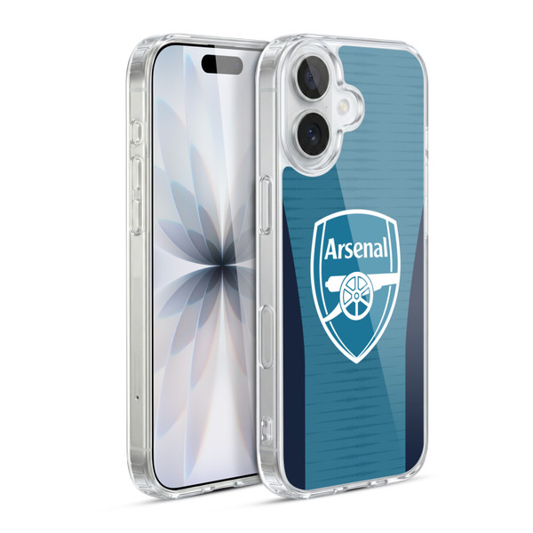 Arsenal FC Training Patterns Blue Soft Gel Case for Apple iPhone 17