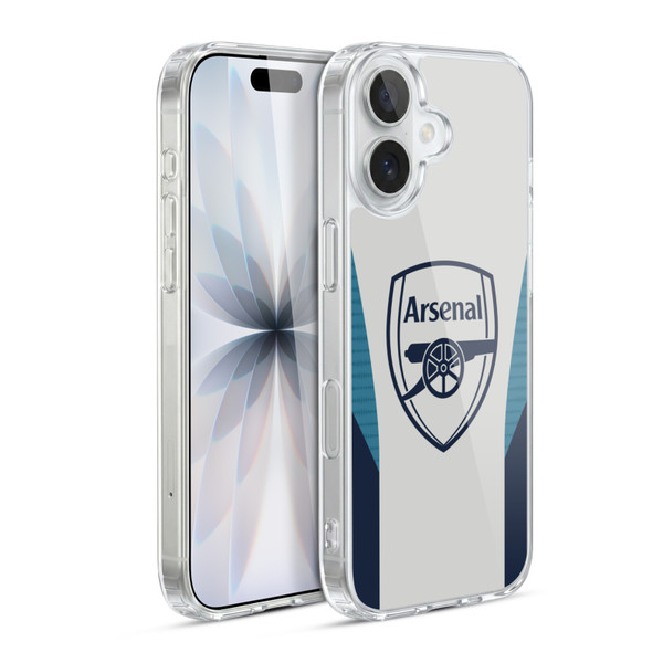 Arsenal FC Training Patterns Grey Soft Gel Case for Apple iPhone 17