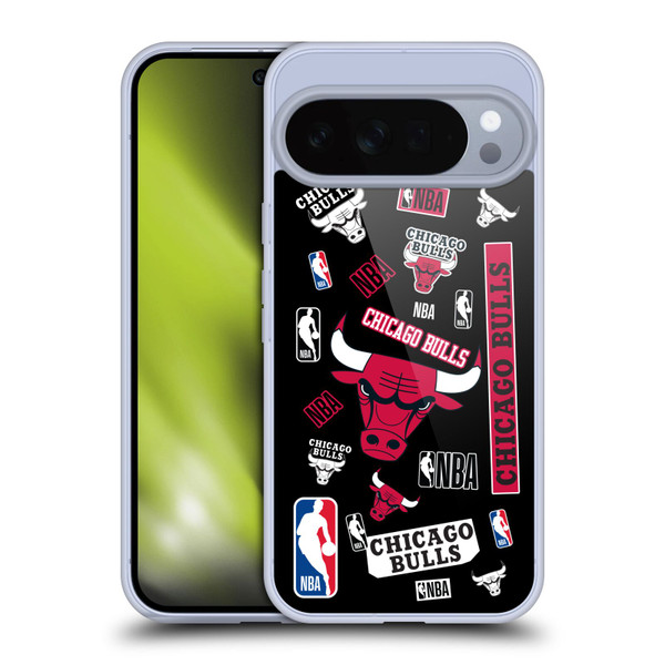 NBA Chicago Bulls Sticker Collage Soft Gel Case for Google Pixel 10 Pro XL