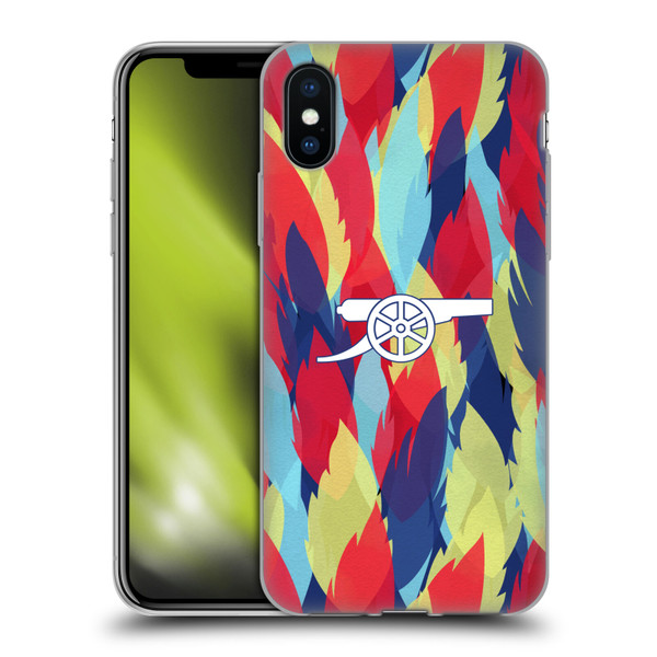 Arsenal FC Training Patterns Multicolour Soft Gel Case for Apple iPhone X / iPhone XS & MagSafe