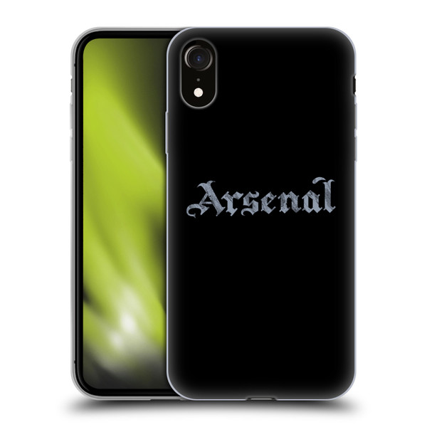 Arsenal FC Training Patterns Black Soft Gel Case for Apple iPhone XR