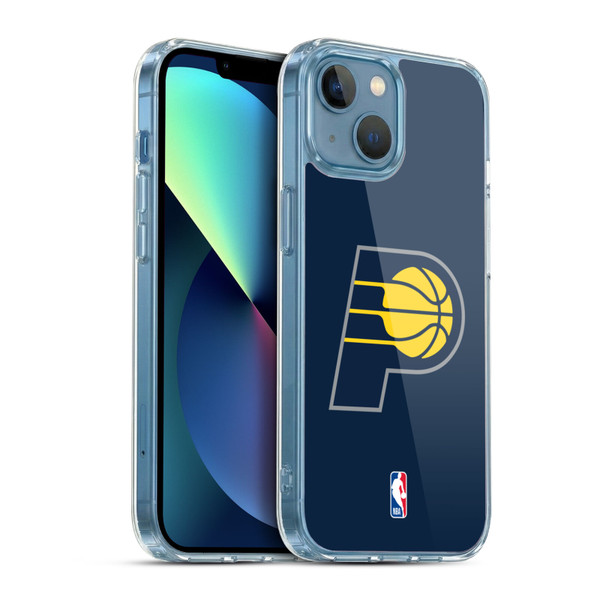 NBA Indiana Pacers Logo Navy Blue Soft Gel Case for Apple iPhone 13 Mini & MagSafe