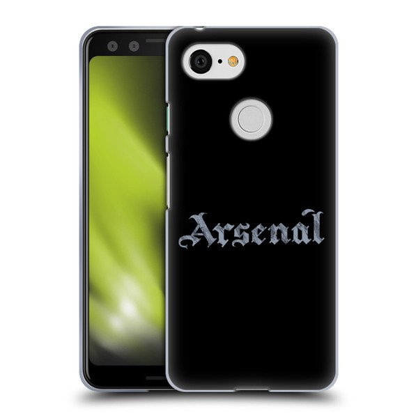 Arsenal FC Training Patterns Black Soft Gel Case for Google Pixel 3