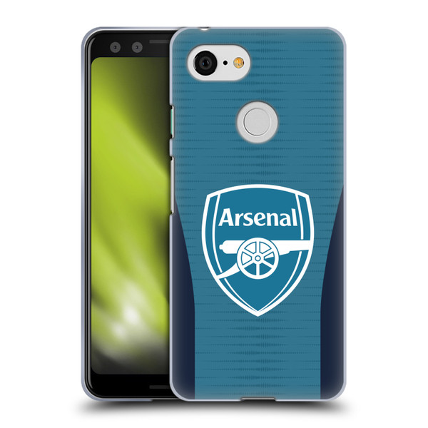 Arsenal FC Training Patterns Blue Soft Gel Case for Google Pixel 3