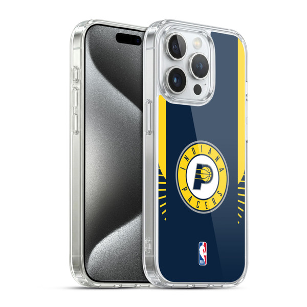 NBA Indiana Pacers Logo Navy Design Soft Gel Case for Apple iPhone 15 Pro & MagSafe