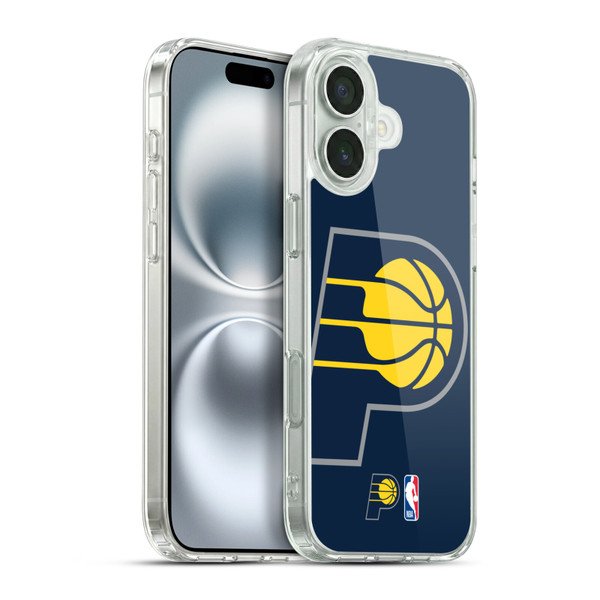 NBA Indiana Pacers Logo Oversized Soft Gel Case for Apple iPhone 16 Plus & MagSafe