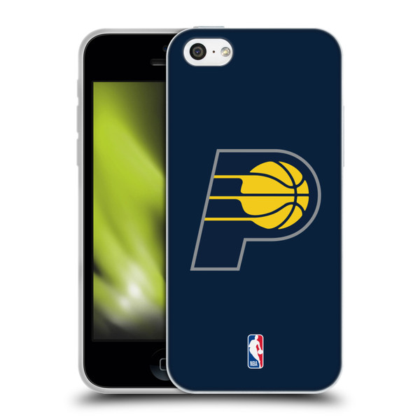 NBA Indiana Pacers Logo Navy Blue Soft Gel Case for Apple iPhone 5c