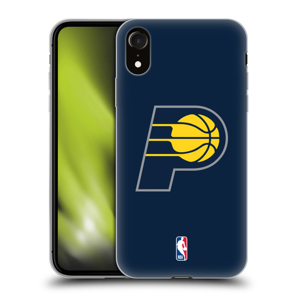 NBA Indiana Pacers Logo Navy Blue Soft Gel Case for Apple iPhone XR
