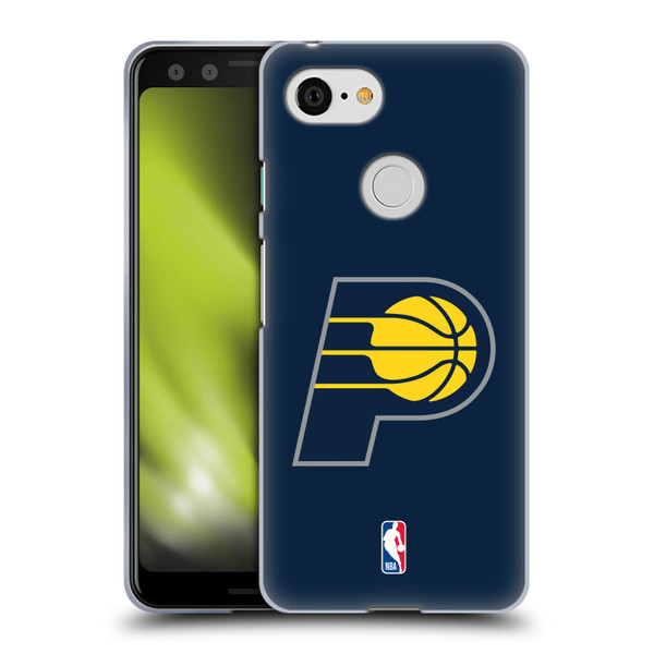 NBA Indiana Pacers Logo Navy Blue Soft Gel Case for Google Pixel 3