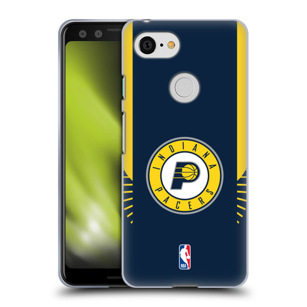 NBA Indiana Pacers Logo Navy Design Soft Gel Case for Google Pixel 3