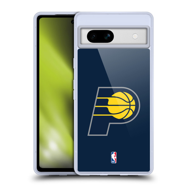 NBA Indiana Pacers Logo Navy Blue Soft Gel Case for Google Pixel 7a