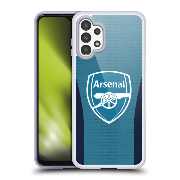 Arsenal FC Training Patterns Blue Soft Gel Case for Samsung Galaxy A13 (2022)