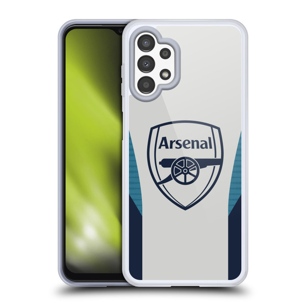 Arsenal FC Training Patterns Grey Soft Gel Case for Samsung Galaxy A13 (2022)