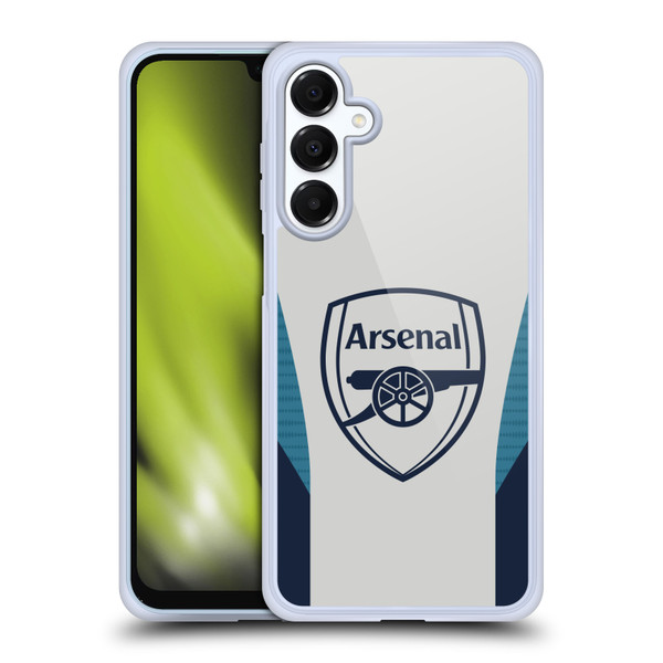 Arsenal FC Training Patterns Grey Soft Gel Case for Samsung Galaxy A16 5G & MagSafe