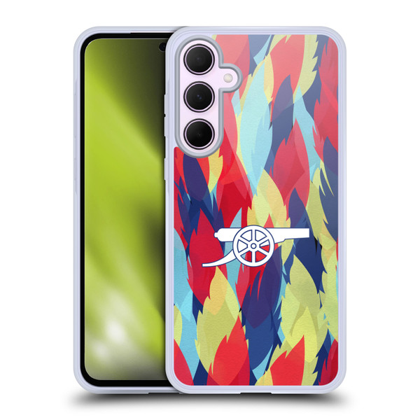 Arsenal FC Training Patterns Multicolour Soft Gel Case for Samsung Galaxy A35 5G