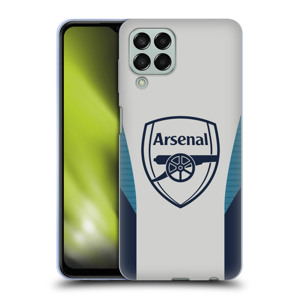 Arsenal FC Training Patterns Grey Soft Gel Case for Samsung Galaxy M33 (2022)